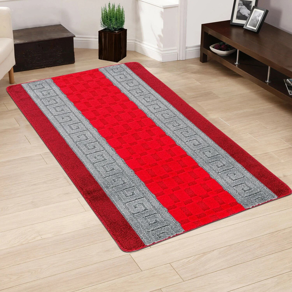 Smart Living Red and Grey Gel Back Non-Slip Mat 80 x 150cm Image 2