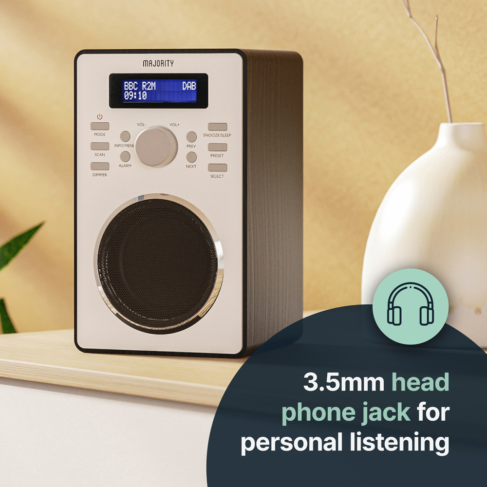 Majority Barton DAB and DAB FM Radio Walnut Image 5