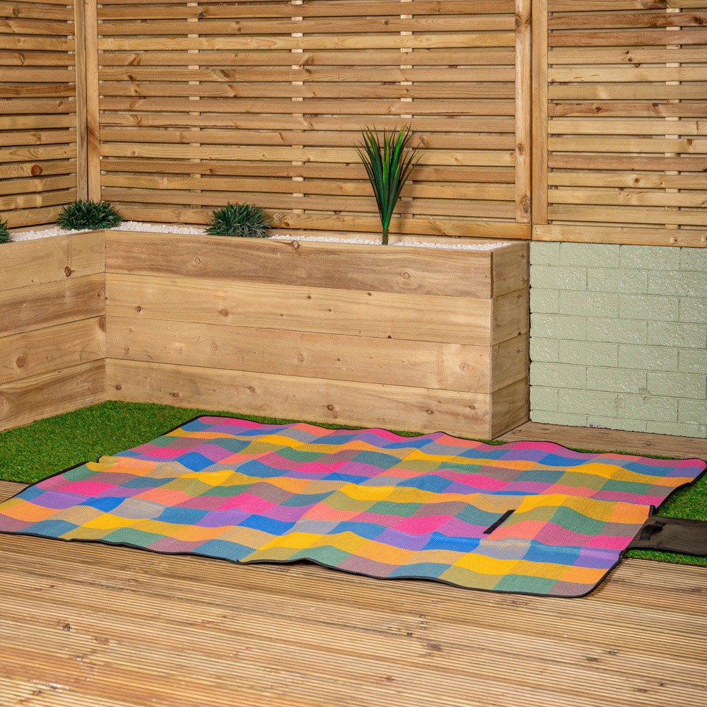 Samuel Alexander Travelling Waterproof Picnic Rug with Carry Handle 170 x 130cm Image 3