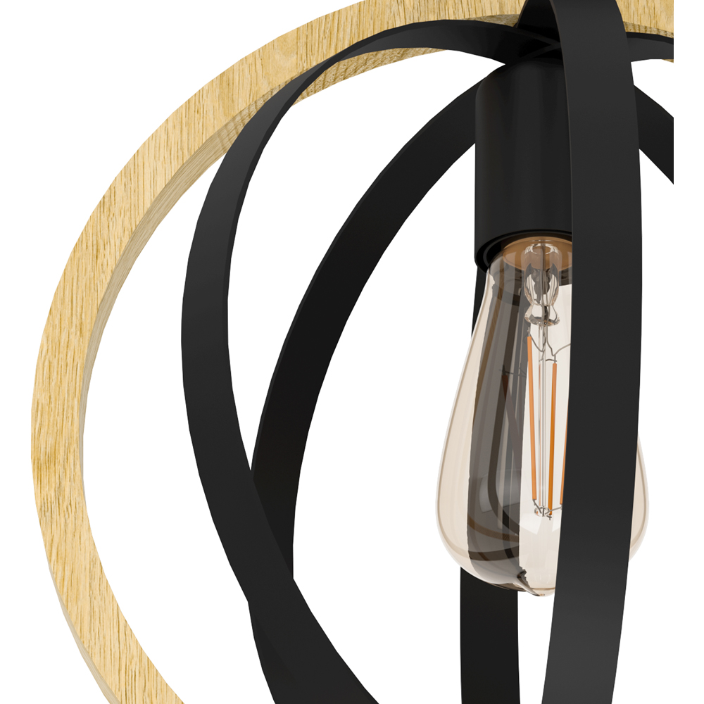 EGLO Basildon Black Steel Ceiling Light Image 3