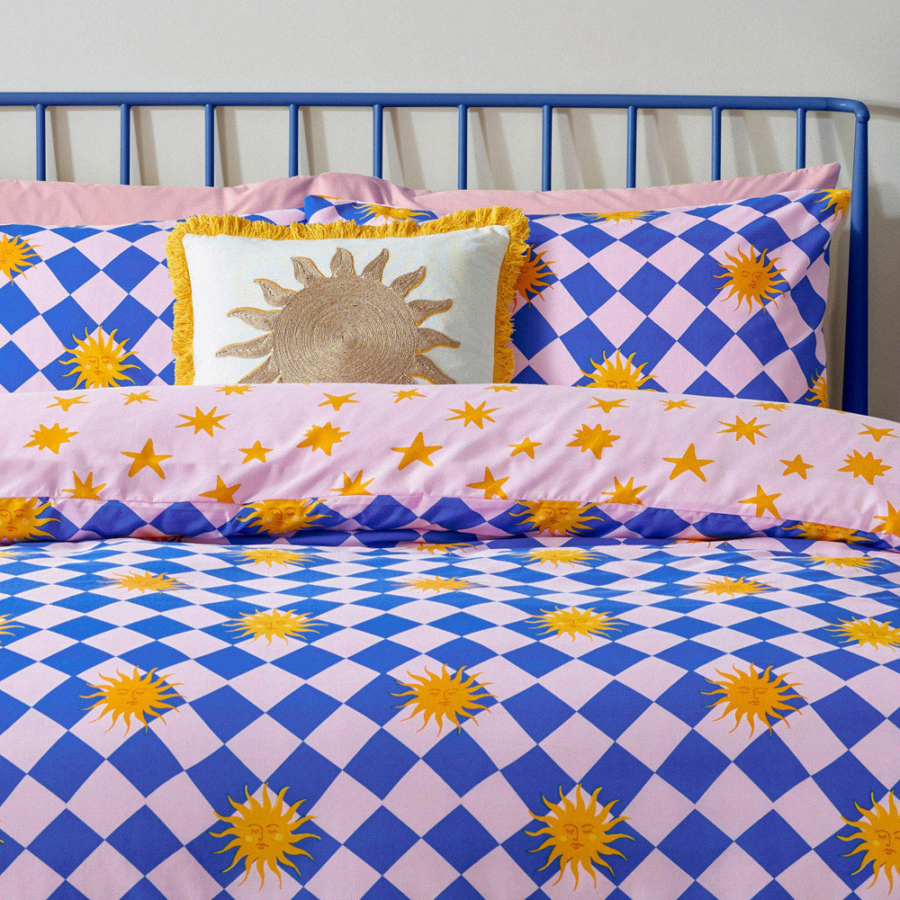furn. Antares Double Multicolour Printed Duvet Set Image 2