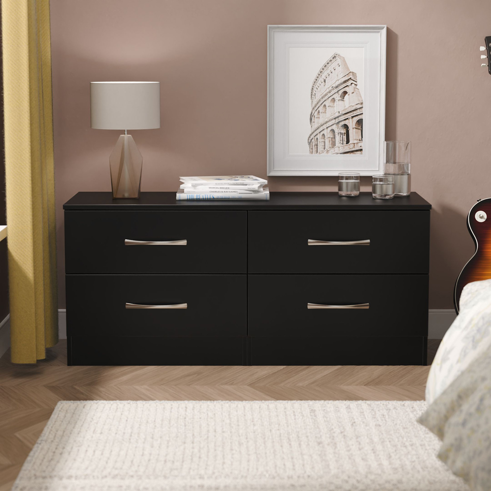 Crowndale Avon 4 Drawer Matt Black Bed Box Ready Assembled Image 7
