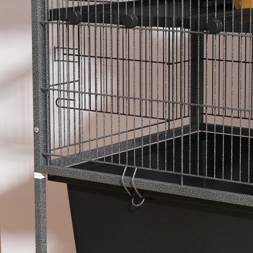 PawHut 5 Level Dark Grey Rolling Small Animal Cage Image 4