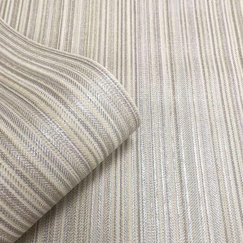 Muriva Venezia Stripe Beige Wallpaper Image 2