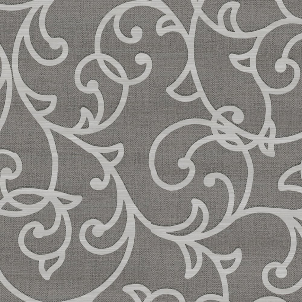 Erismann Forte Scroll Deep Grey Wallpaper Image 1