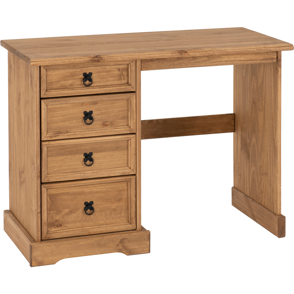 Seconique Corona 4 Drawer Distressed Waxed Pine Dressing Table Image 2