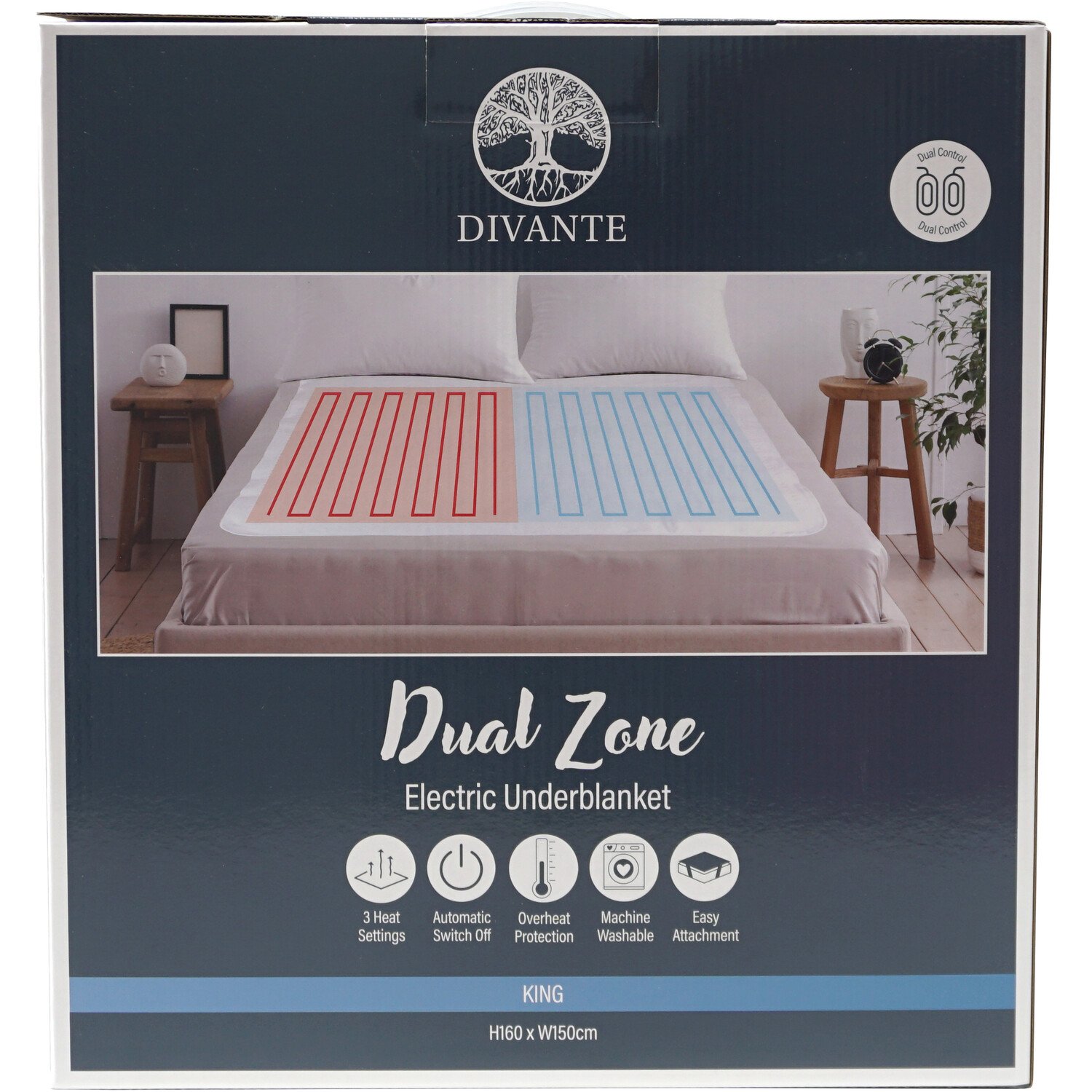 Dual Zone Electric Under Blanket King Image 1