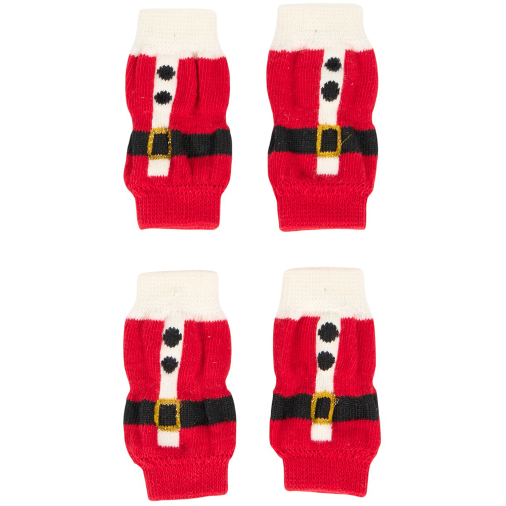 Festive Pet Leg Warmers - Red / Santa Image 3