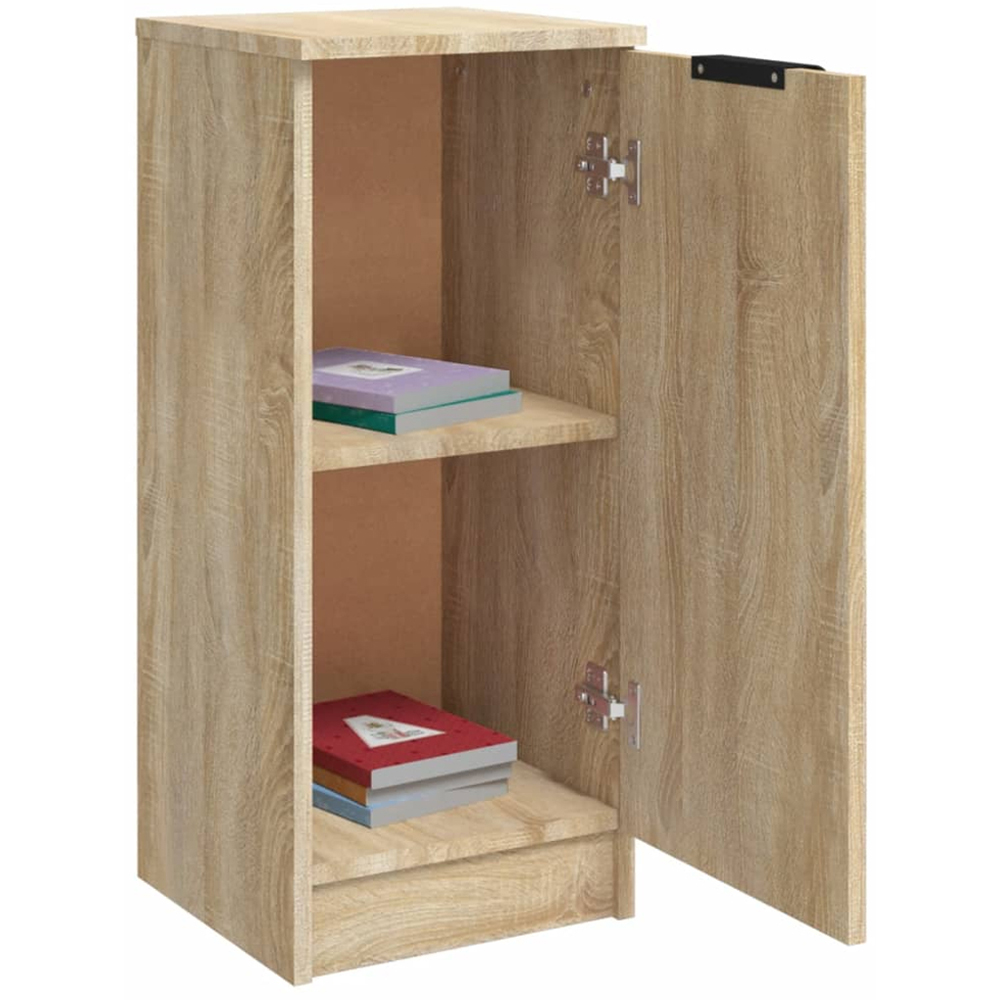 vidaXL Single Door 2 Shelf Sonoma Oak Sideboard Image 4