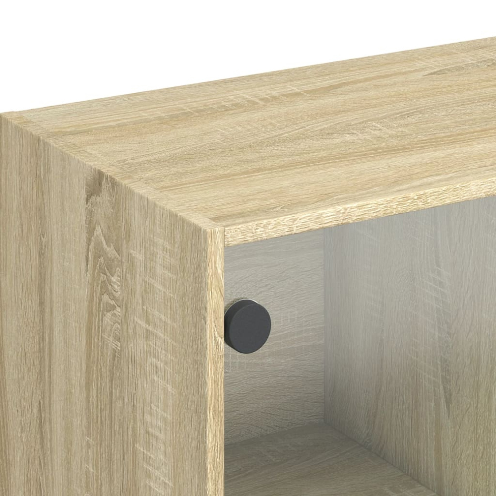 vidaXL 6 Glass Door Sonoma Oak Highboard Image 8