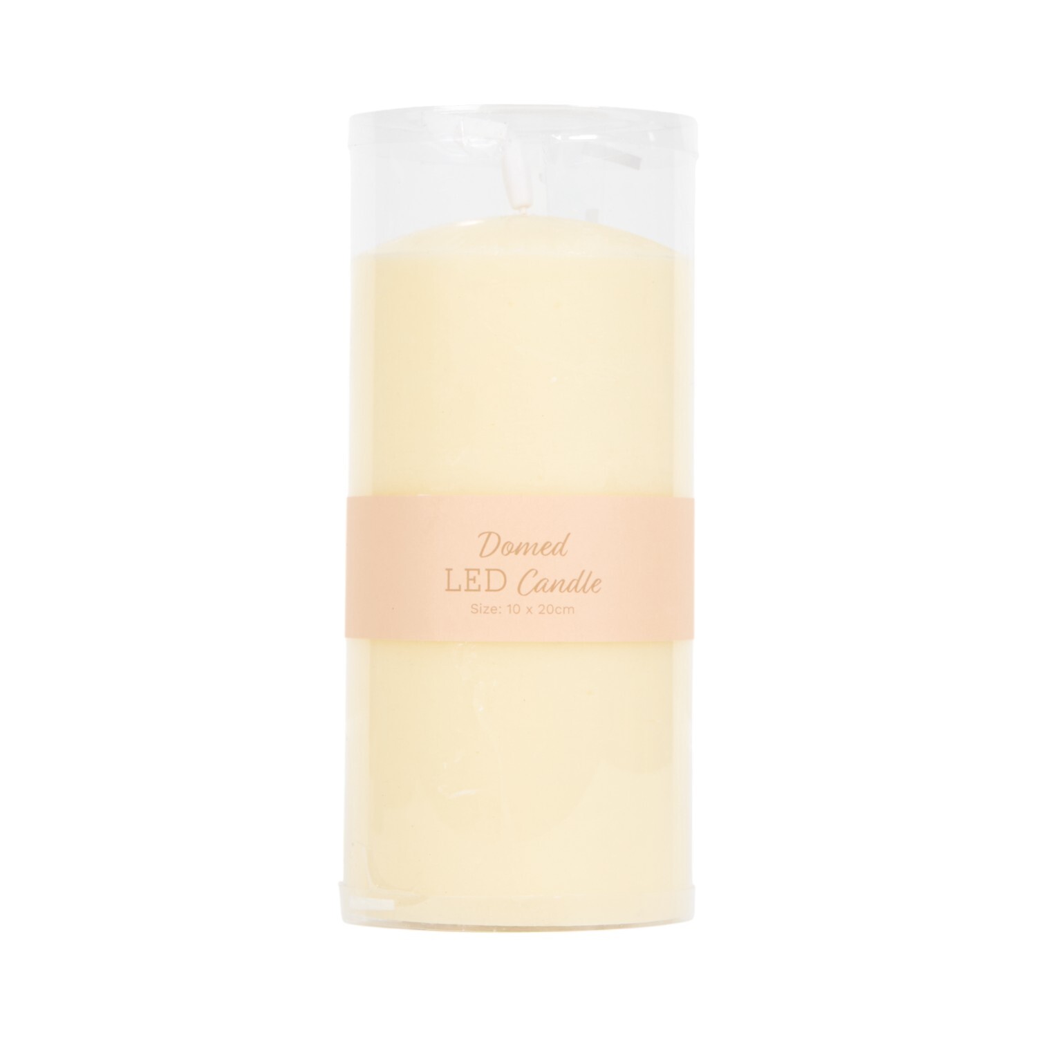 Natural Domed LED Candle - Natural / 20cm Image 1