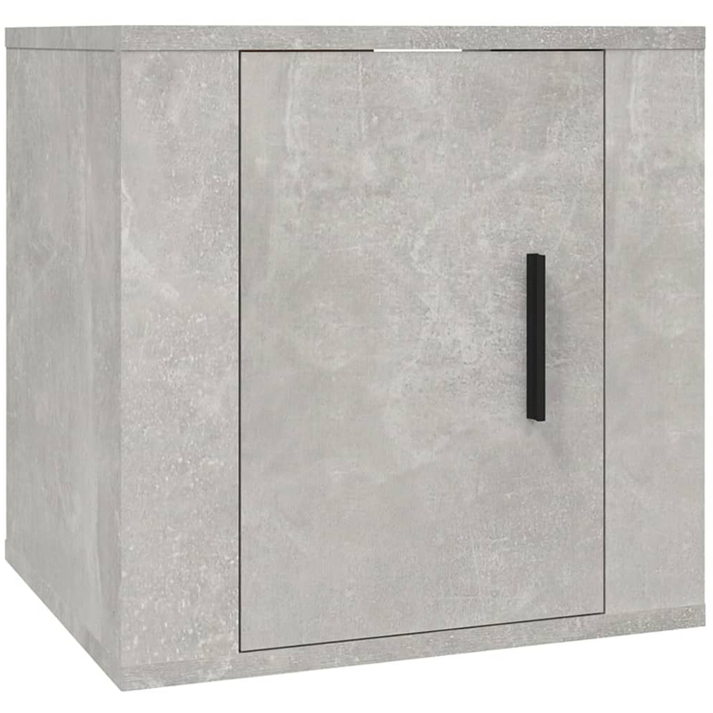 vidaXL Single Door Concrete Grey Wall Mounted TV Cabinet 2 Pack Image 4