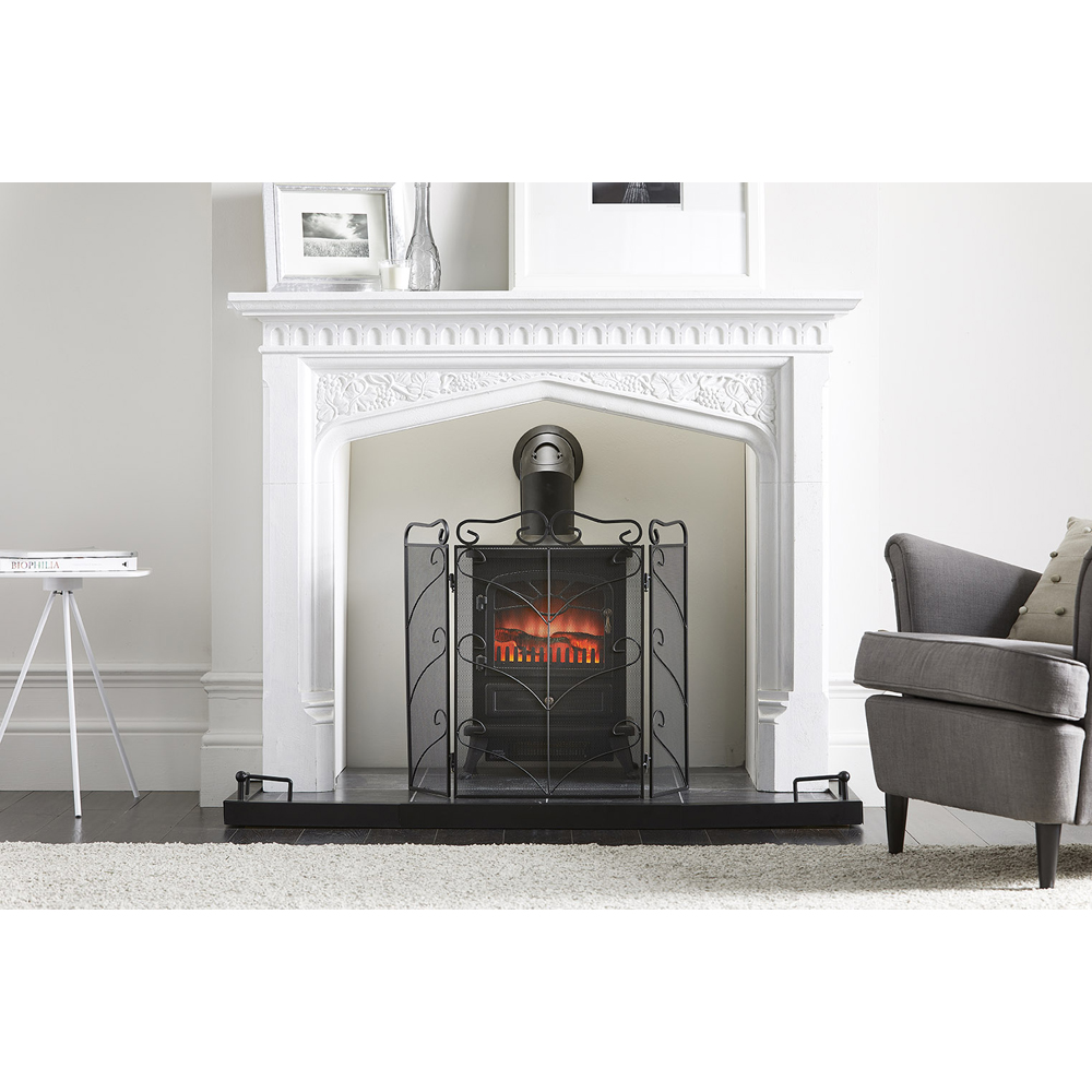 Inglenook Fireside Scroll Fireplace Guard Image 2