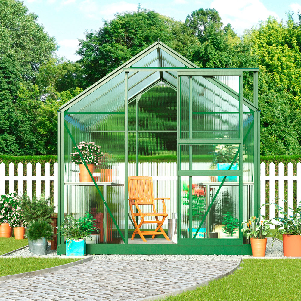 Garden Gear Grey 6.2 x 6.2ft Greenhouse Image 8