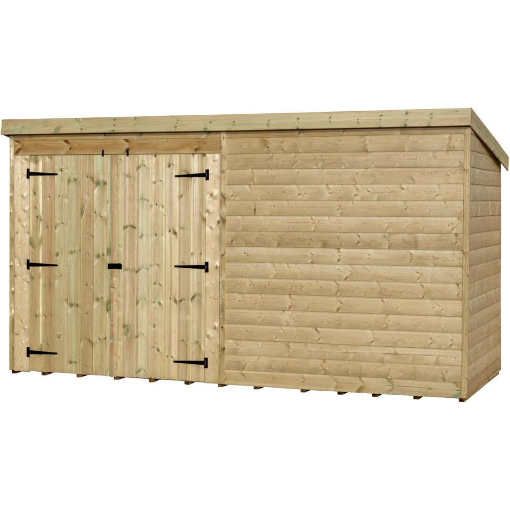 Empire Sheds 4000 12 x 5ft Double Door Tongue and Groove Wooden Pent Garden Shed Image 1
