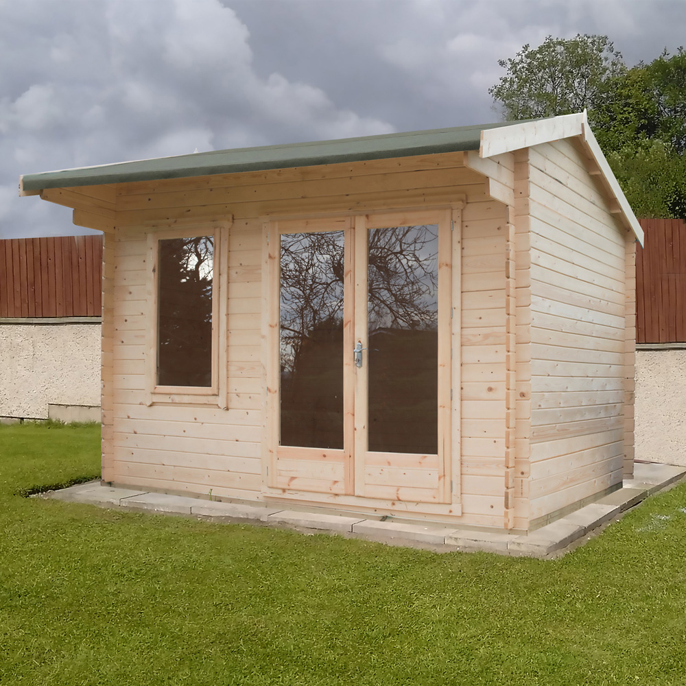 Shire Marlborough 8 x 12ft Double Door Log Cabin Image 2