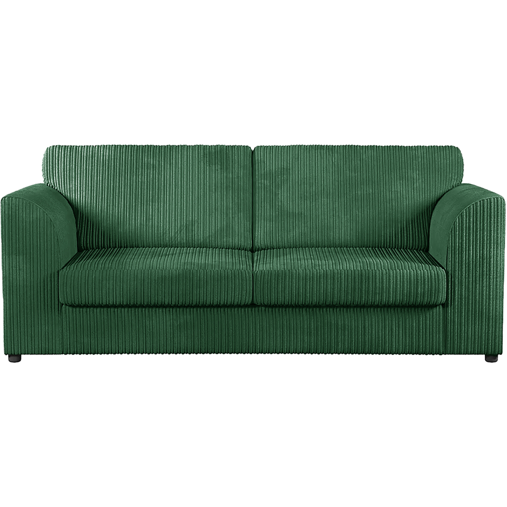 Luxor 6 Seater Green Jumbo Cord Full Back Sofa Suite Image 3