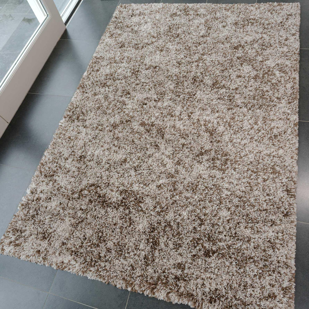 Kukoon Kinsale Brown Multicolour Shaggy Mottled Rug 200 x 290cm Image 1