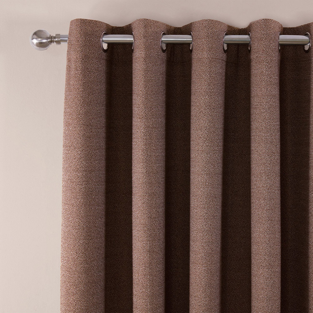 Crofton Eyelet Curtain - Chocolate / 229cm Image 2