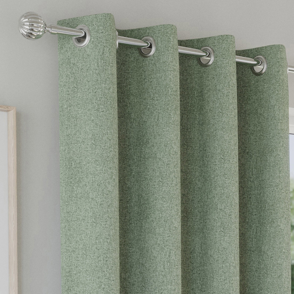 Enhanced Living Austin Green Thermal Blackout Eyelet Curtains 229 x 183cm Image 2
