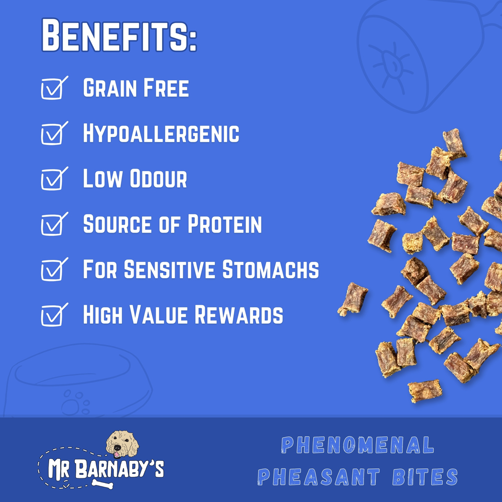 Mr Barnaby's Phenomenal Pheasant Bites Dog Treats 6 Pack Image 4