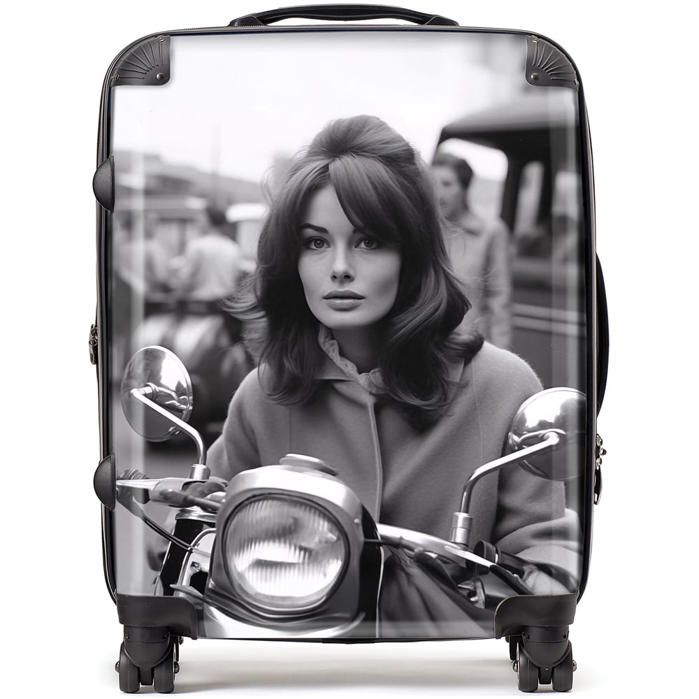 Warren Reed Designer Large 1960 Out On The Bike Suitcase Image 1