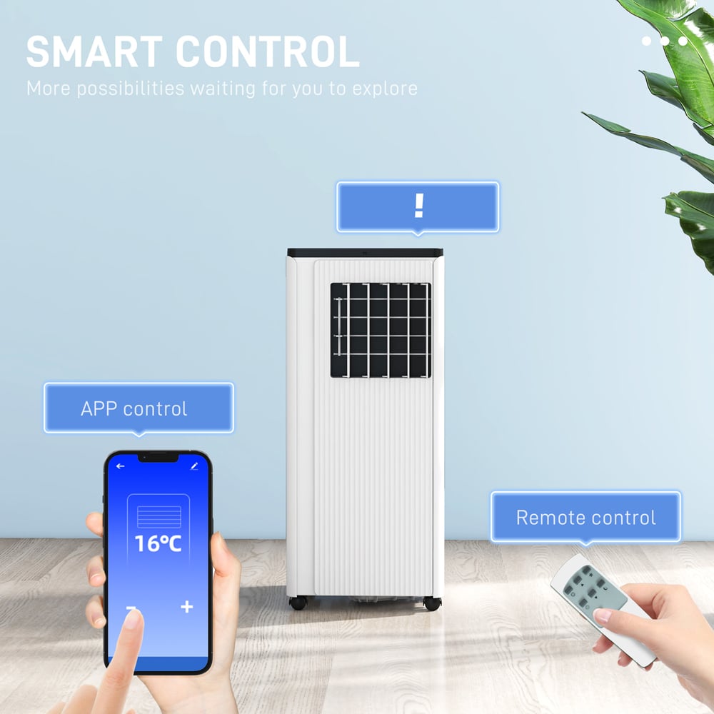 HOMCOM White 7000BTU Portable Air Conditioner with App Control Image 6