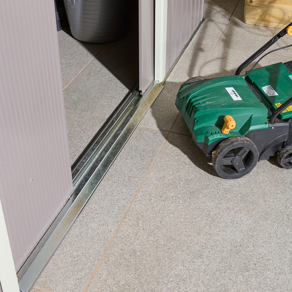 Rowlinson Trentvale Metal Apex Shed Light Grey with Foundation Kit 10 x 12ft Image 6