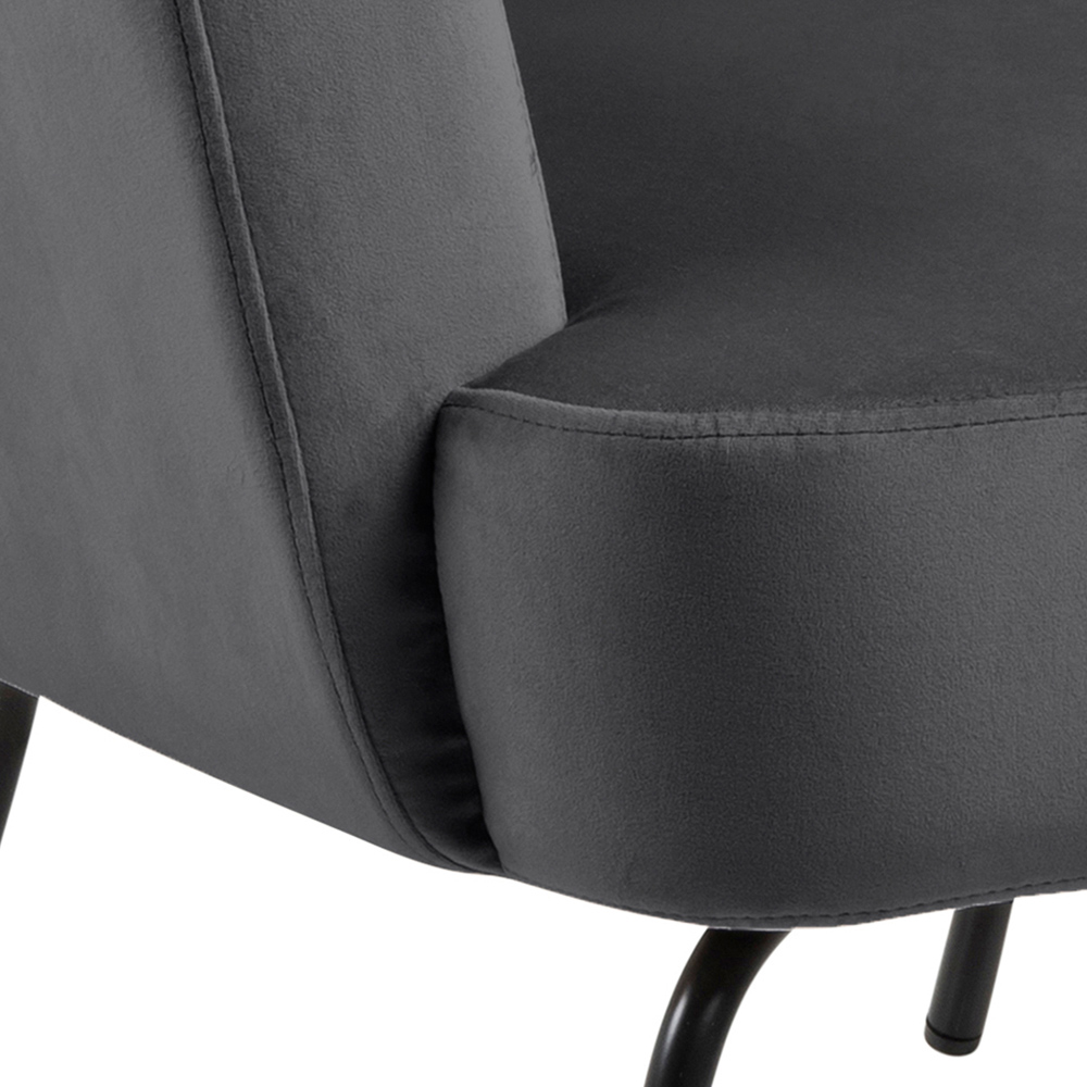 Florence Melissa Dark Grey Lounge Chair Image 8