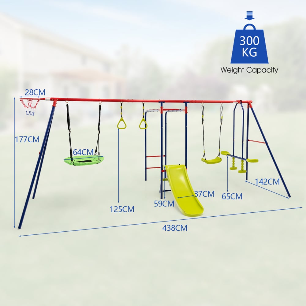 Costway 7-in-1 Kids Swing Play Set Image 7