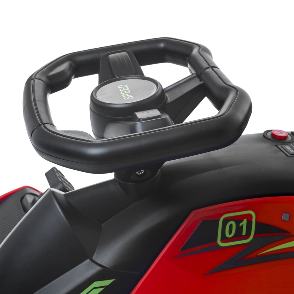 Tommy Toys Kids Red LED Electric Go Kart with Music 12V Image 3