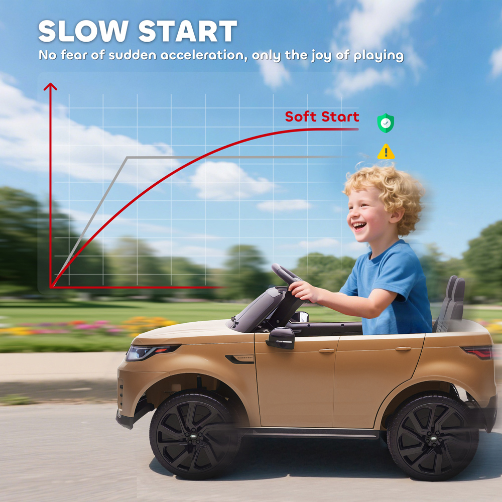 Tommy Toys Khaki Land Rover Discovery Licensed Kids Electric Car with Remote 12V Image 6