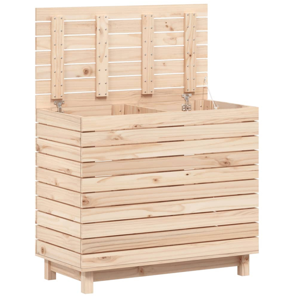 vidaXL Solid Pine Wood Laundry Basket 88.5 x 44 x 76cm Image 3