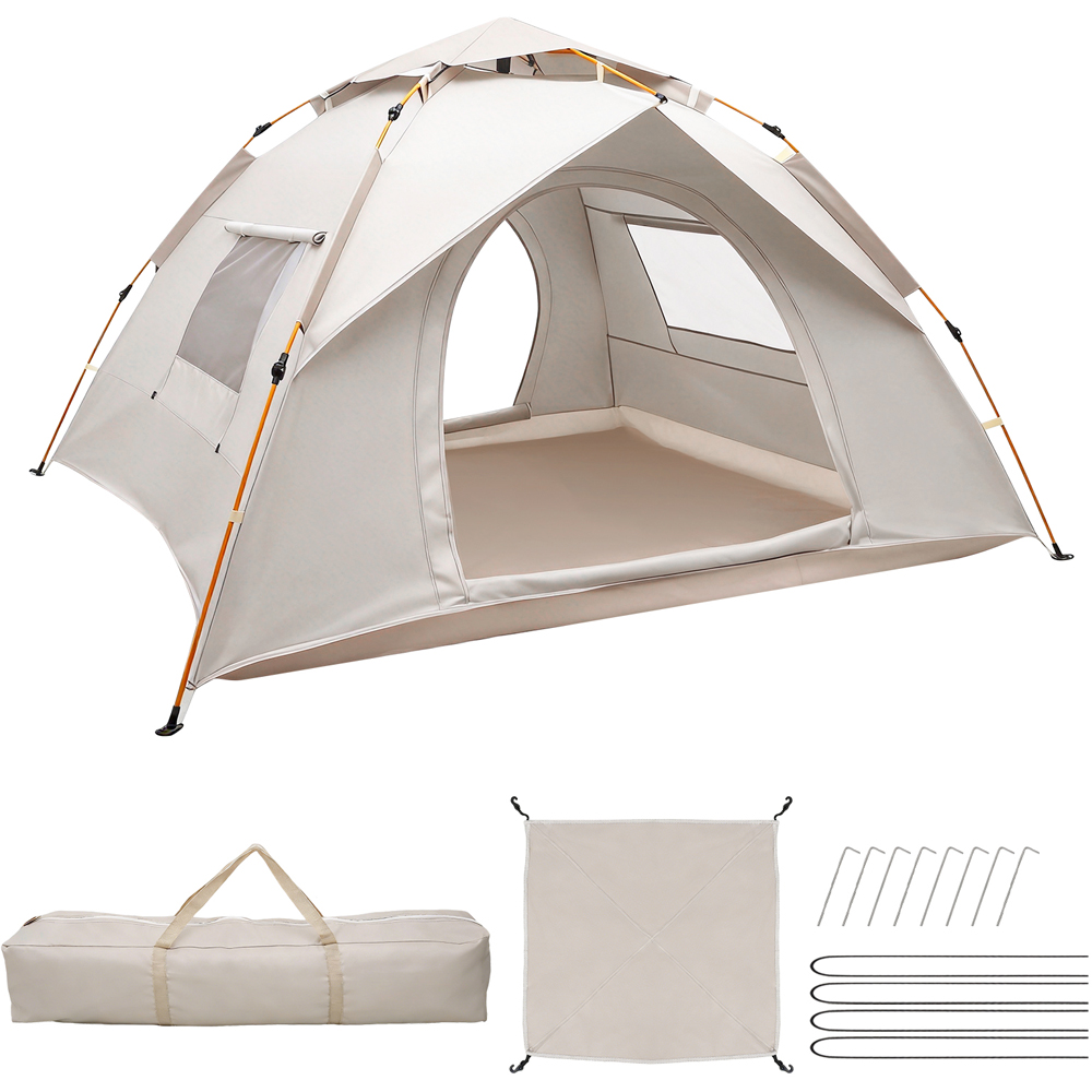 Willowmare 1-2 Person Waterproof Easy Setup Camping Tent White Image 2