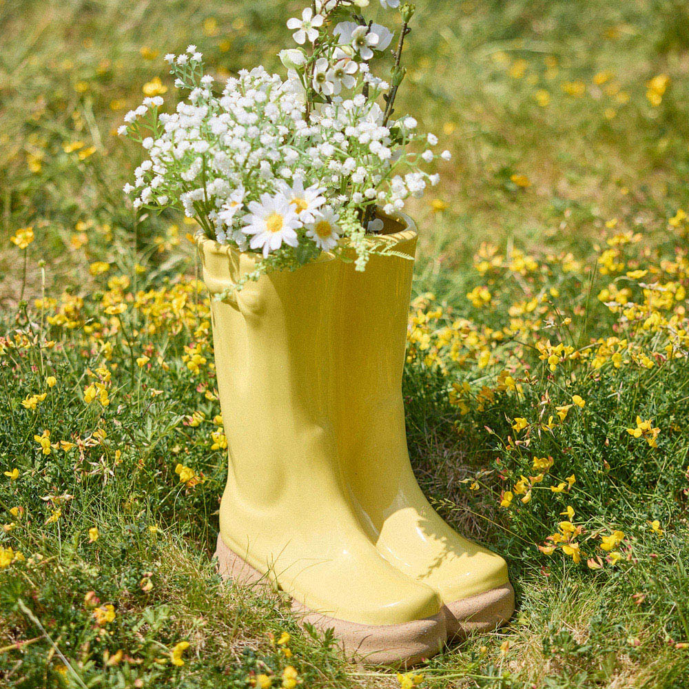 Dibor Yellow Double Wellington Planter 29.5cm Image 2