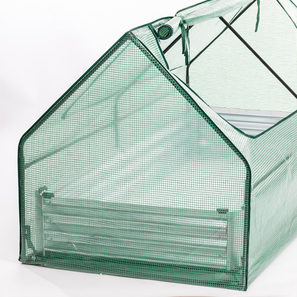 Thompson & Morgan Cloche Galvanised Metal Raised Bed Greenhouse 180 x 90 x 30cm Image 6