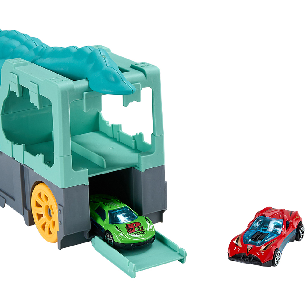 H&O Direct Crocodile Swallowing Ejection Truck Toy with Folding Track and Cars Image 3