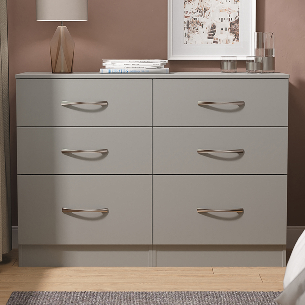 Crowndale Avon 6 Drawer Dusk Grey Chest of Drawers Image 1
