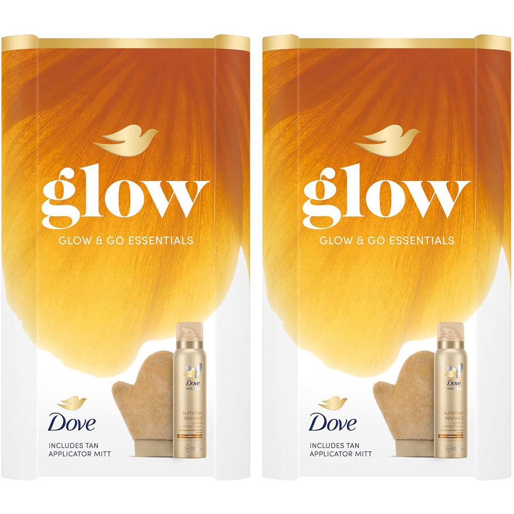 Dove Glow and Go Essentials Skincare Pamper Gift Set 200ml 2 Pack Image 1
