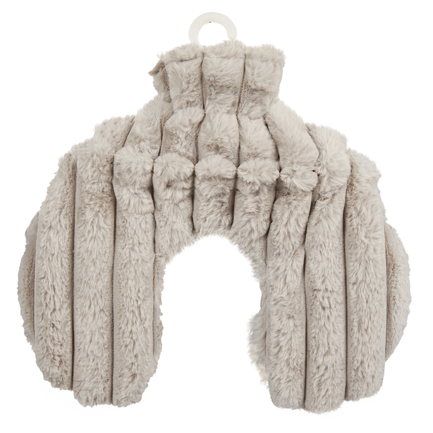 Faux Fur Hot Water Bottle for Neck - Grey or Cream Image 1