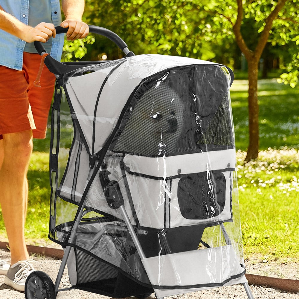 PawHut Dog Stroller Rain Cover Image 2