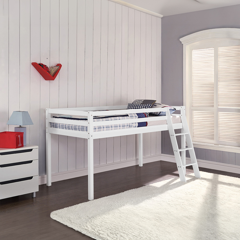 Home Detail Albany Single White Wooden Mid Sleeper Image 3