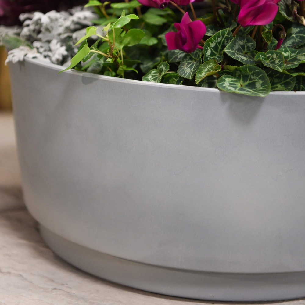 Garden Gear Concrete Caesar Bowl Planter 34.5cm 2 Pack Image 3