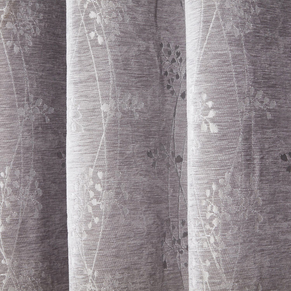 Grace Chenille Curtain Grey 168cm 137cm Image 4