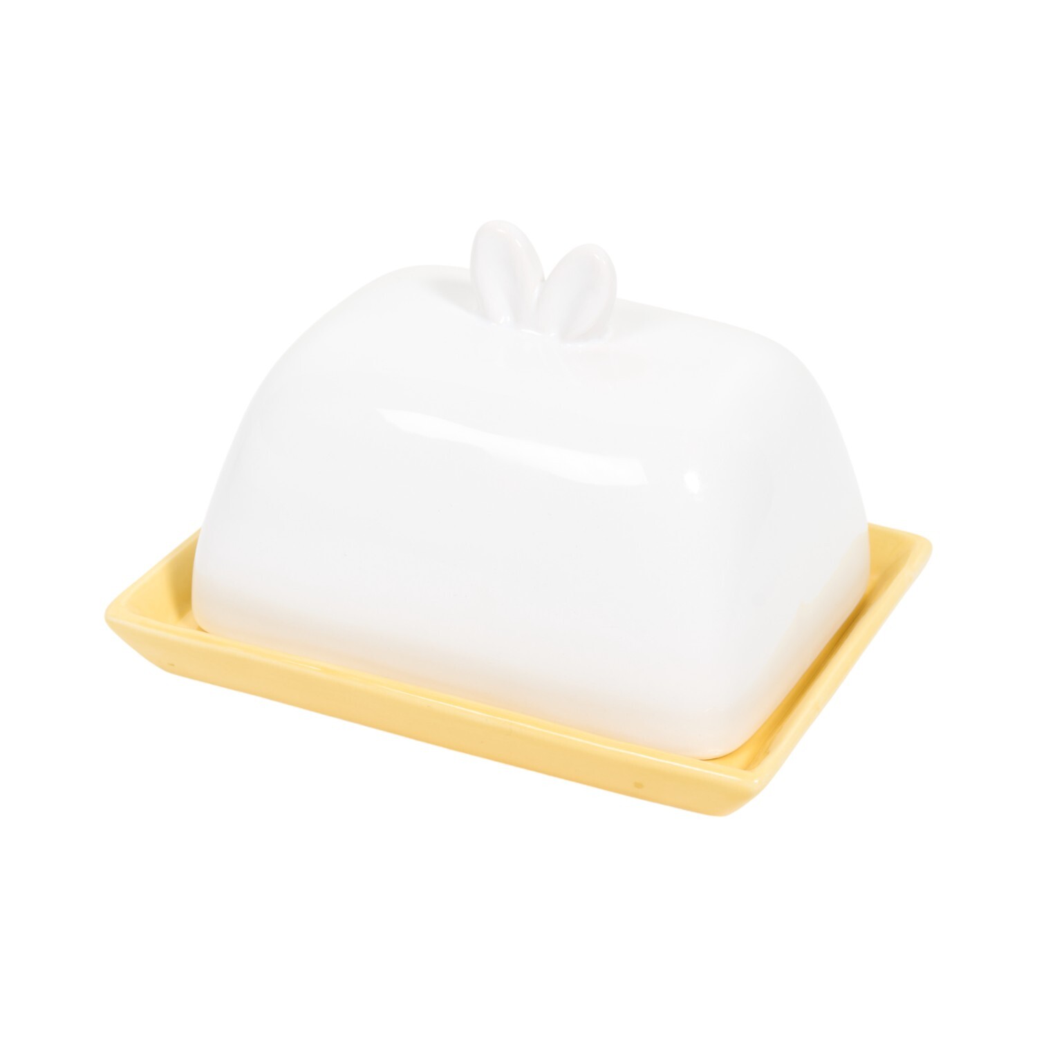 Rabbit Butter Dish White Image 3