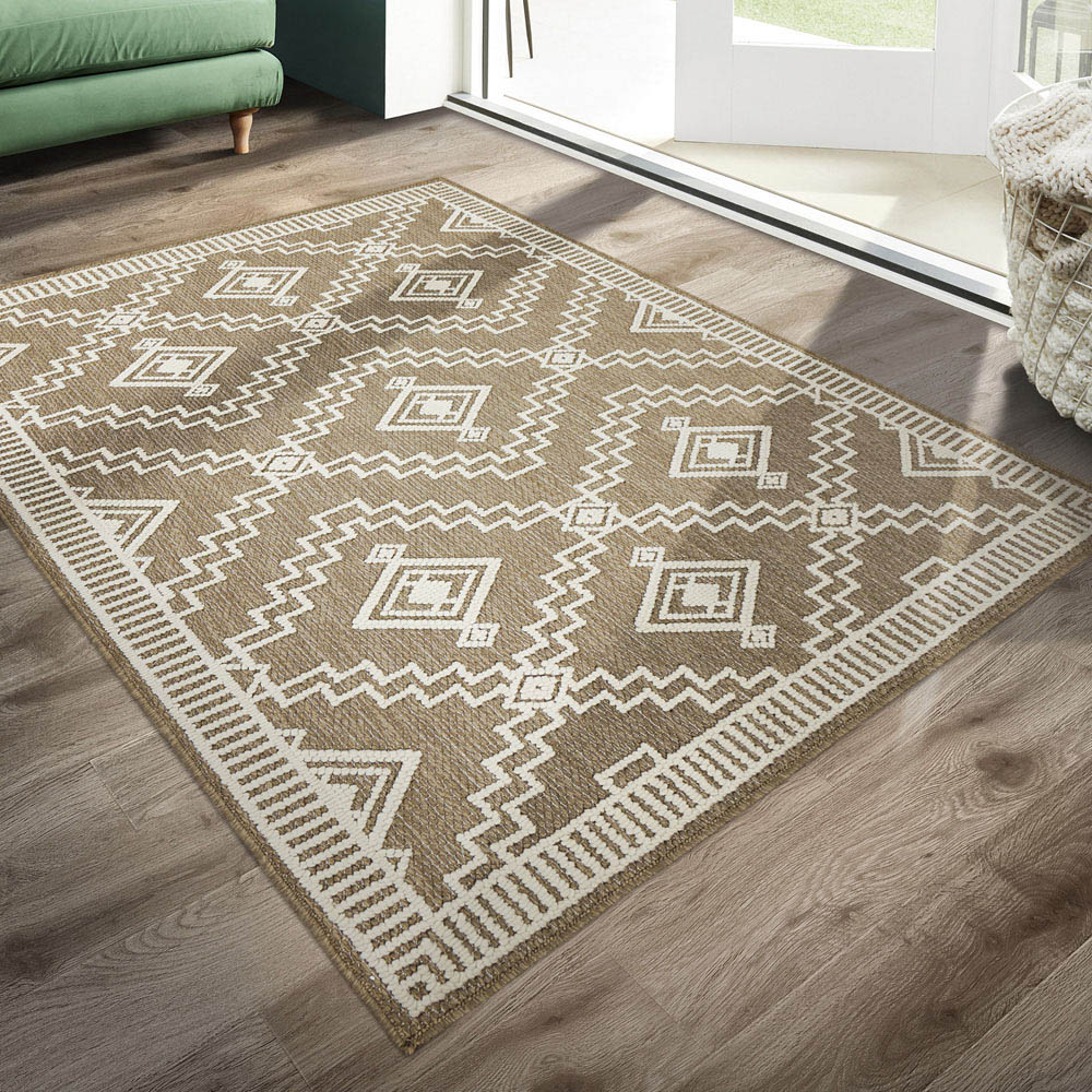 Origins Atlas Diamond Coffee Rug 200 x 290cm Image 6