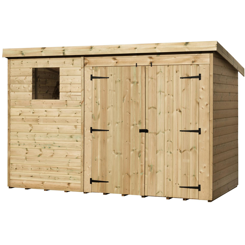 Empire Sheds 4000 10 x 7ft Double Door Tongue and Groove Pent Garden Shed Image 1