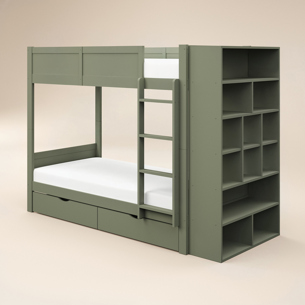 Flair Ruby Green Bunk Bed with Storage Image 2