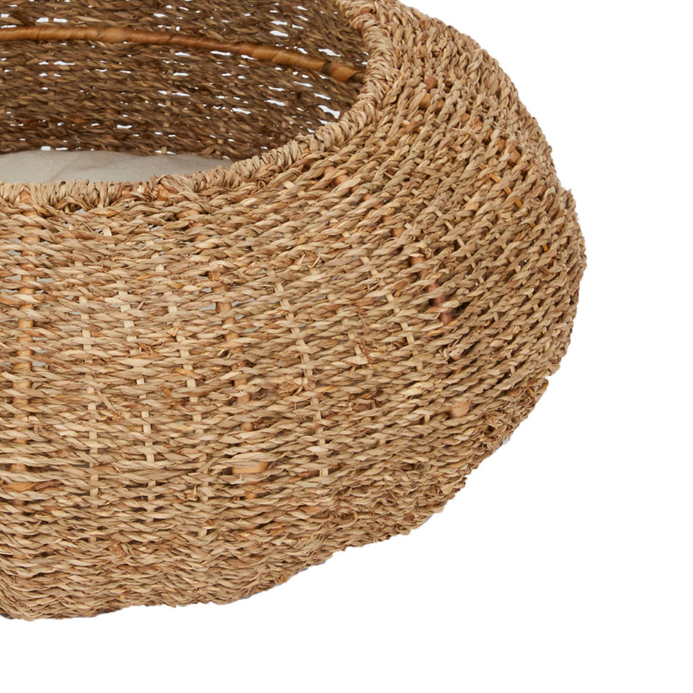 Teamson Pets Seagrass Weaving Pet Bed Dome Basket with Cushions Image 5