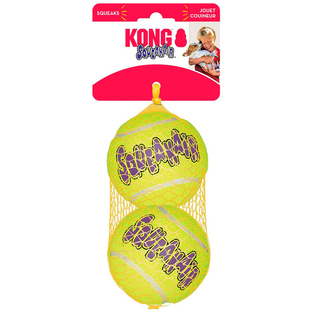 Kong Air Squeaker Tennis Ball Pack - Large Image 1